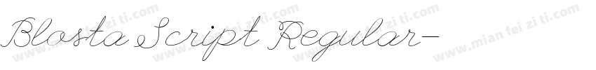 Blosta Script Regular字体转换